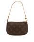 Mini Pochette, &pound;495, Handbags, Brown, Canvas, Back view